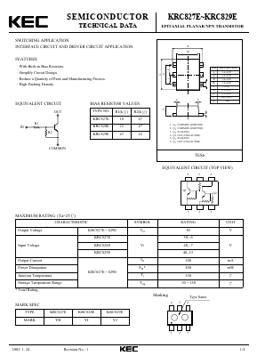 KRC827E Datasheet PDF KEC
