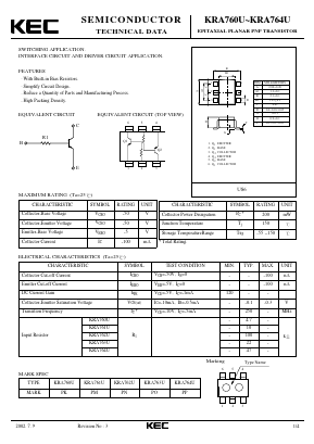 KRA762U Datasheet PDF KEC