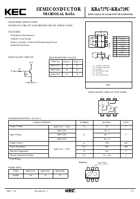KRA729U Datasheet PDF KEC