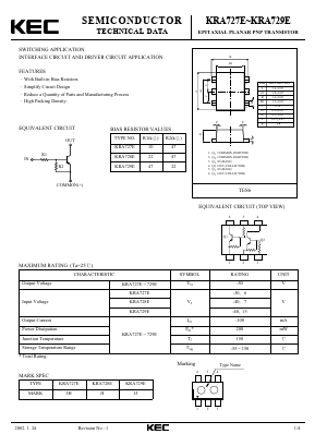KRA728E Datasheet PDF KEC