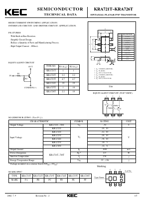 KRA722T Datasheet PDF KEC