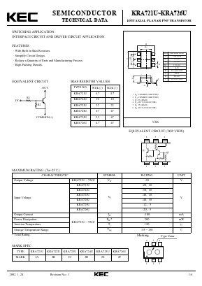 KRA723U Datasheet PDF KEC