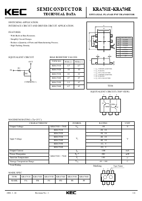 KRA756E Datasheet PDF KEC