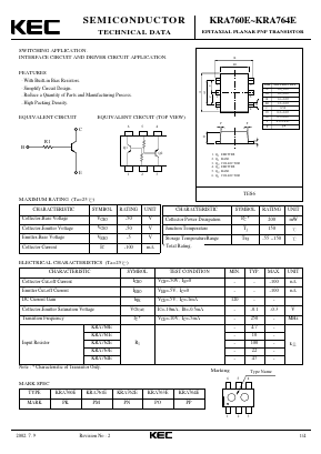 KRA761E Datasheet PDF KEC