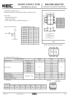 KRA771E Datasheet PDF KEC
