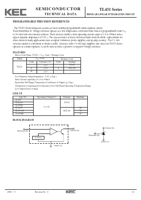 TL431A Datasheet PDF KEC