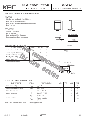 SMAU1G Datasheet PDF KEC