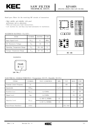 KF446S Datasheet PDF KEC
