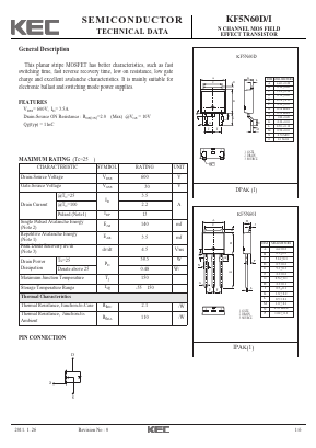 KF5N60D Datasheet PDF KEC