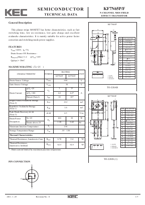 KF7N65F Datasheet PDF KEC