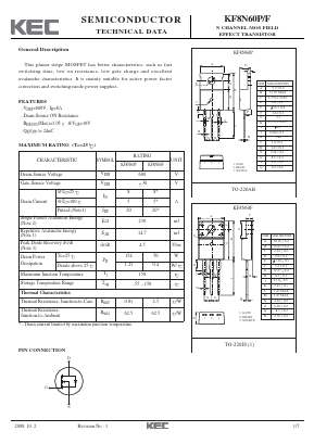 KF8N60P Datasheet PDF KEC