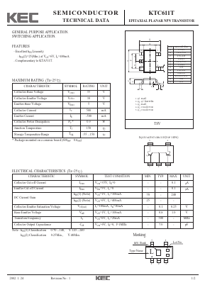 KTC611T Datasheet PDF KEC