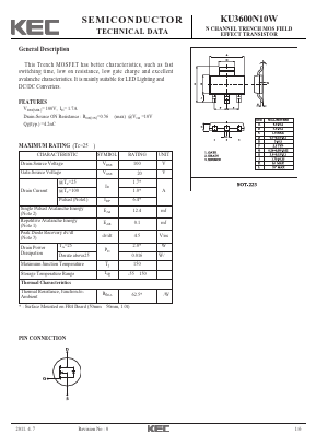 KU3600N10W Datasheet PDF KEC