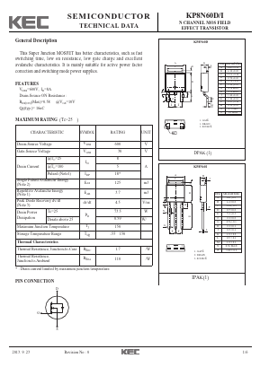 KP8N60D Datasheet PDF KEC