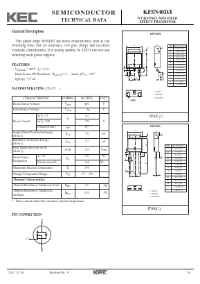 KF5N40DI Datasheet PDF KEC