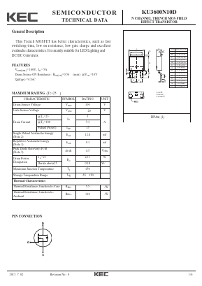 KU3600N10D Datasheet PDF KEC
