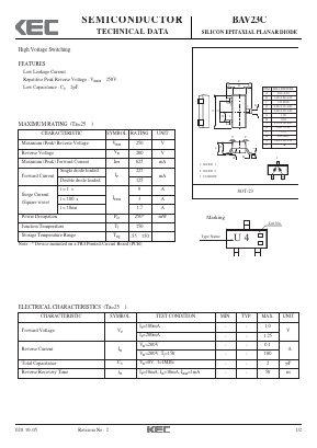 BAV23C Datasheet PDF KEC