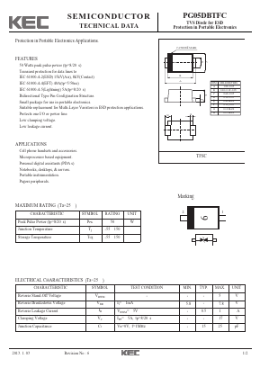 PG05DBTFC Datasheet PDF KEC