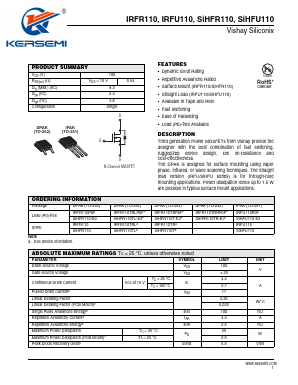 IRFR110TRPBF Datasheet PDF Kersemi Electronic Co., Ltd.