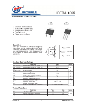 IRFR1205 Datasheet PDF Kersemi Electronic Co., Ltd.