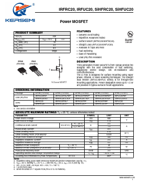 SIHFUC20-E3 Datasheet PDF Kersemi Electronic Co., Ltd.