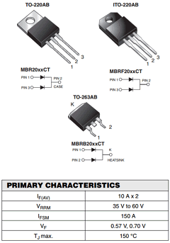 MBRB2060CTHE3-45 Datasheet PDF Kersemi Electronic Co., Ltd.