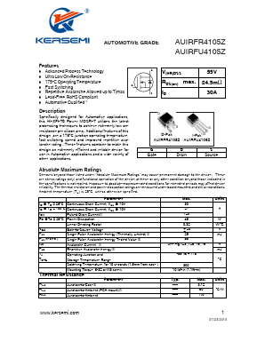 AUIRFR4105Z Datasheet PDF Kersemi Electronic Co., Ltd.