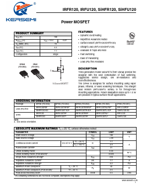 IRFU120 Datasheet PDF Kersemi Electronic Co., Ltd.