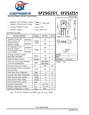 SF25GZ51 Datasheet PDF Kersemi Electronic Co., Ltd.