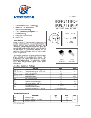 IRFR3411 Datasheet PDF Kersemi Electronic Co., Ltd.