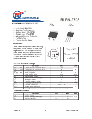 IRLR2703 Datasheet PDF Kersemi Electronic Co., Ltd.