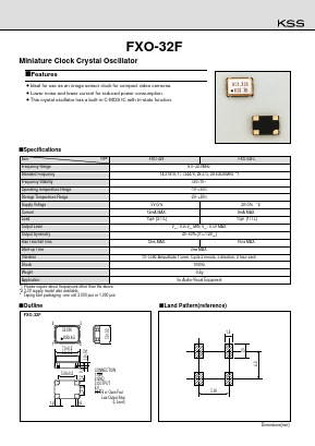 FXO-32F Datasheet PDF Kyocera Kinseki Corpotation