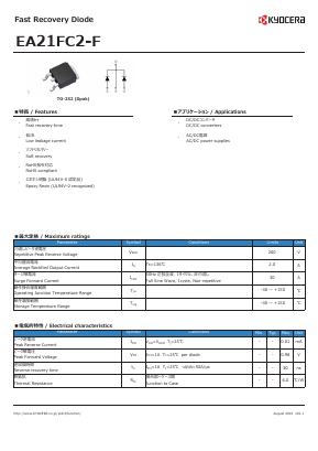 EA21FC2-F Datasheet PDF Kyocera Kinseki Corpotation