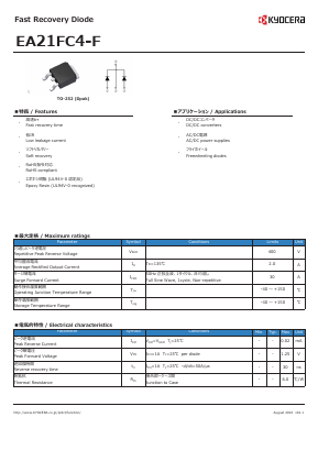 EA21FC4-F Datasheet PDF Kyocera Kinseki Corpotation