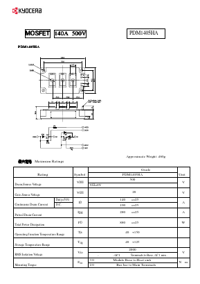 PDM1405HA Datasheet PDF Kyocera Kinseki Corpotation