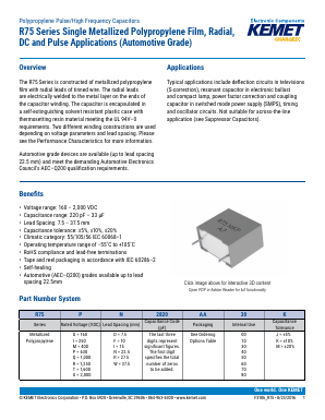 R75RR3270AA40M Datasheet PDF KEMET