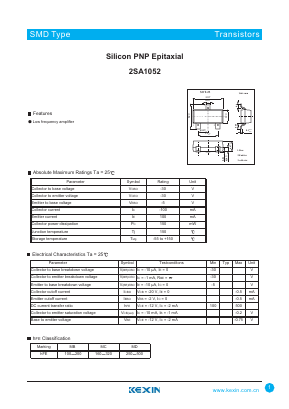 2SA1052 Datasheet PDF KEXIN Industrial