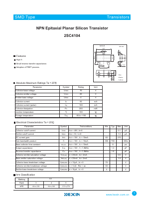 2SC4104-Y3 Datasheet PDF KEXIN Industrial