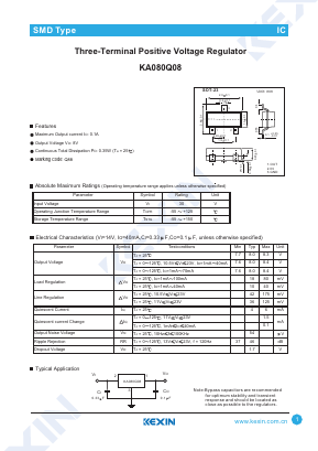 KA080Q08 Datasheet PDF KEXIN Industrial