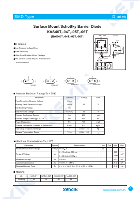 BAS40-04T Datasheet PDF KEXIN Industrial