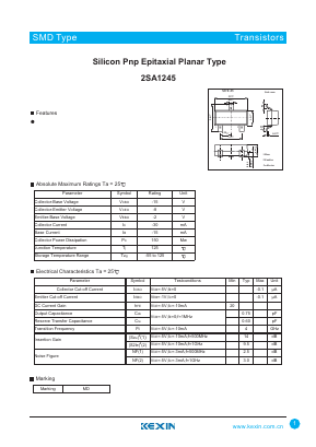 A1245 Datasheet PDF KEXIN Industrial