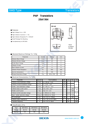 A1364-D Datasheet PDF KEXIN Industrial