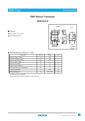 2SA1412-Z Datasheet PDF KEXIN Industrial