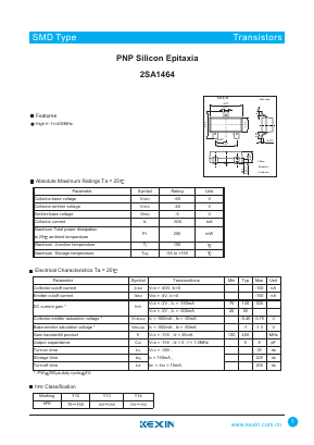 2SA1464 Datasheet PDF KEXIN Industrial