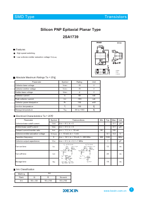 2SA1739 Datasheet PDF KEXIN Industrial