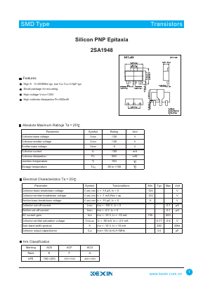 A1948 Datasheet PDF KEXIN Industrial