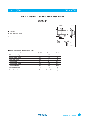 2SC3143 Datasheet PDF KEXIN Industrial