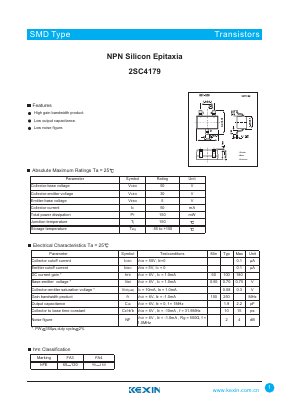 2SC4179 Datasheet PDF KEXIN Industrial