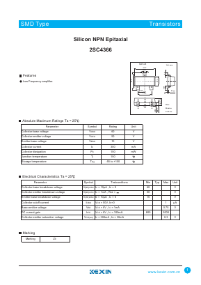 2SC4366 Datasheet PDF KEXIN Industrial