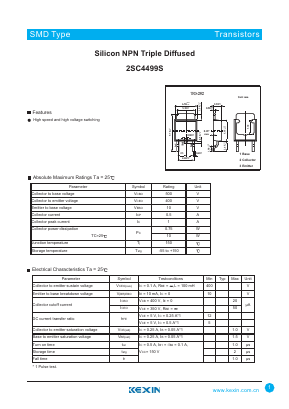 2SC4499S Datasheet PDF KEXIN Industrial